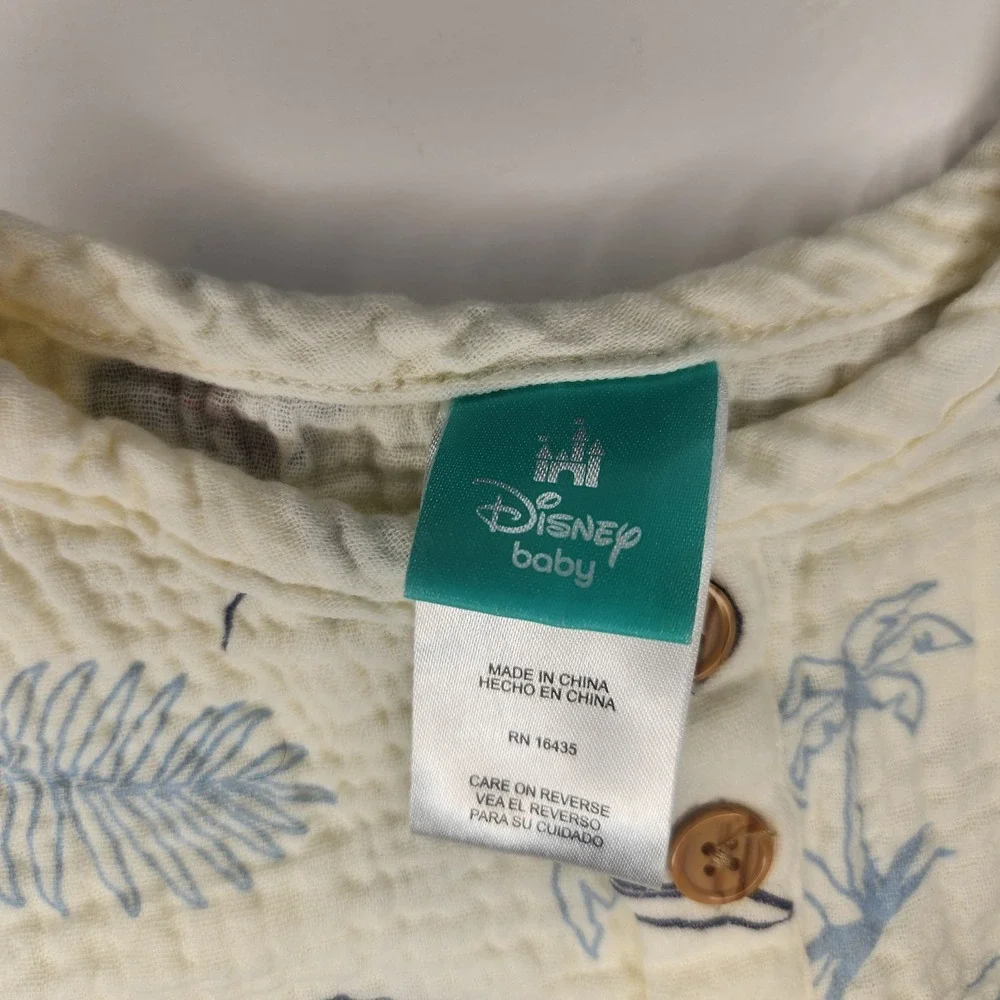 DISNEY Surfing Mickey Mouse Shorts Set Blue Cream Soft Cotton New‎ Born Baby
